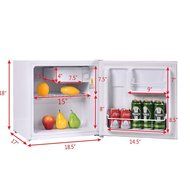 1.8 Cu. Ft. Compact Single Reversible Door Mini Refrigerator and Freezer Office N6