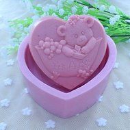 Sher It's A Boy Heart Shaped Fondant Cake Chocolate Silicone Mold, Decoration Tools Bakeware N4