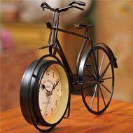 Iron bicycle desktop clock cinnamon and black color mute home decoration vintage table clock horloge frozen