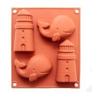 Silikomart Professional Lighthouse and Whale Silicone Bake Mold