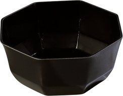 Carlisle 888603 Acrylic Octagon Bowl, 1.4 qt. Capacity, 7.13 x 2.87", Black (Case of 4) N5