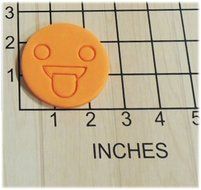 Tongue out Emoji Face Shaped Cookie Cutter and Stamp #1116