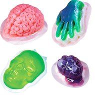 Fun World Halloween Heart, Brain, Hand, Skull Gelatin mold