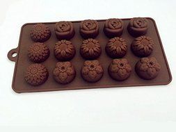 Drhob 1 piece 12 of mini flower silicone cake mould