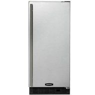 Marvel 30IMTBBOLP Indoor Clear Ice Machine/Drain Pump/Solid Panel Overlay/Left Hinge, 15", Stainless Steel