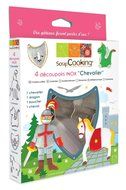 ScrapCooking Knight Cutters, Stainless Steel, Box of 4