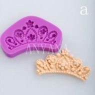 Anyana Silicone Crown Tiara mould Sugarcraft Princes mold cup cake toppers decorations N3