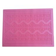LYNCH Flower Pattern Silicone Mat Mold Fondant Cake Lace Embossed Mould,Pink N3