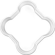 Fat Daddio's Petal Corner Square Pan, 15-Inch by 3-Inch