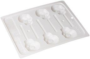 CK Products 2 1/4 Inch Skull Hard Candy Sucker Mold