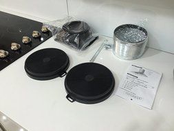 La Cuisine 36" LOH8203-9025 European Style Wall Mount Stainless Steel Ductless vent less Range Hood Vent W/ Free... N6