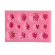 Sher Many Flowers Fondant Cake Cake Chocolate Silicone Molds,Decoration Tools Bakeware N2