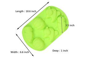 IHOMECOOKER 4PC Silicone Christmas Baking Mold Set Christmas Tree Snowflakes Snowman Cake Mold Set N6