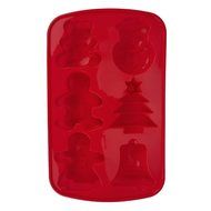 KookieMonsta Christmas Decoration Snowman Design Silicone Cake / Chocolate Molds Baking Cup (Red) N4