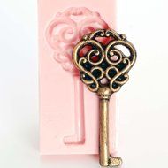 Skeleton Key Silicone Mold Food Safe Fondant, Chocolate, Candy, Resin, Polymer Clay Mold. Flexible easy to use... N5
