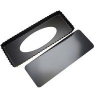 Tosnail Rectangular Quiche Pan With Removeable Bottom - 14" L x 6" W x 1" H N5