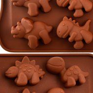 NEW Dinosaurs 12-Cav Chocolate Cookie Pastry DIY Silicone Baking Mould #AF N4