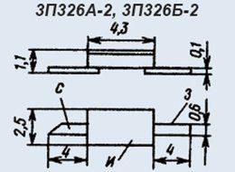 Transistors 3P326A-2 analogue AT8041, GAT6 GaAs Gen Purpose USSR 5 pcs N2