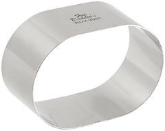 Fat Daddio's Stainless Steel Oval Cake and Pastry Ring, 8 Inch x 5.75 Inch x 2 Inch