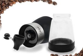 Esthétique Manual Coffee Grinder Mill Ceramic Burr Glass Storage Portable Coffee Bean Ground Maker N2