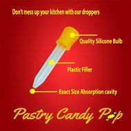 Best Silicone Gummy Bear Mold, 2 pack and 2 droppers bonus kit, homemade gummie, candy, jelly, no gelatin, chocolate... N3