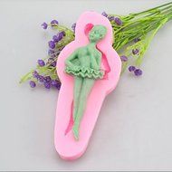 Y&amp;XL&amp;H Ballet Dancer Fondant Cake Chocolate Silicone Molds,Decoration Tools Bakeware N3