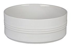 Le Creuset of America Stoneware Souffle Dish, 2 1/2-Quart, White