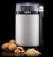 KRUPS GX4100 Electric Spice Herbs and Coffee Grinder with Stainless Steel Blades and Housing, 3-Ounce, Gray N2