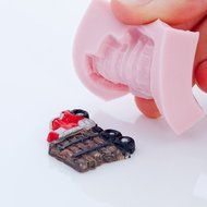Small Log Truck Silicone Mold Food Safe Fondant, Resin, Polymer Clay Mold. Flexible easy to use. Jewelry, Craft... N6