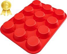 Leruna 12 Muffin Pans B01HI19H8Y - Top Non Stick Bakeware for Muffins, Cakes and Cupcakes / Silicone Mold / Baking... N2