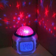 Music Starry Star Sky Night Light Projection LED Thermometer Digital Alarm Clock. N5