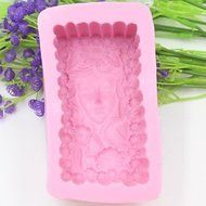 Y&amp;XL&amp;H Beautiful Girl Sunflower Shaped Fondant Cake Chocolate Silicone Mold Cake Decoration Tools,L10.1cmW5.9cmH4.2cm N3