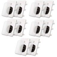 Acoustic Audio IW191 In Wall Speaker 5 Pair Pack 2 Way Home Theater 2000W IW191-5PR