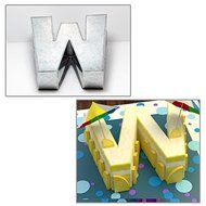 14" ALPHABET "W" BIRTHDAY WEDDING ANIVERSARY CAKE TIN N3