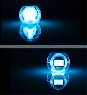 Surborder Shop Colorful Glowing 7 Led Colors Changing Digital Alarm Clock with Time &amp; Date &amp; Temperature Display N8