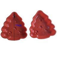 FLY 2Pcs/Set Christmas Tree Shape Silicone Cake Mold Fondant Baking Mould N4
