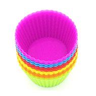 Silicone Baking Cups 12 Cupcake Muffin Liners Kids Bento Lunchbox Divider Accessories (Triangle) N5