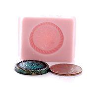 Western Button Concho Silicone Mold Easy to use with Chocolate, Fondant, Candy, Resin, Polymer Clay, Metal Clay... N2