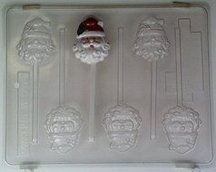 Curly-bearded Santa face C012 Christmas Chocolate Candy Mold