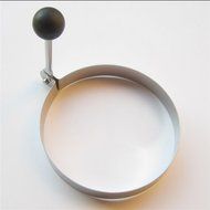 Stock Show 8Pcs Durable Stainless Steel Omelette Egg/Pancake Ring/Mold/Shaper/Mould with Collapsible Handle, Silver... N4