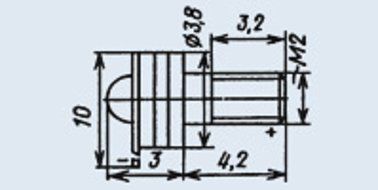 Light-emitting diode 3L119A USSR 1 pcs N2