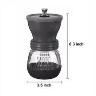 Amfocus Manual Coffee Grinder with Ceramic Burr, Hand-crank Grinding Mill N8