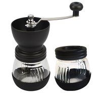 Amfocus Manual Coffee Grinder with Ceramic Burr, Hand-crank Grinding Mill N9