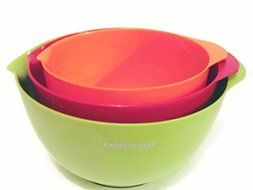Set of 3 Mixing Bowls Assorted Colors with 3 Piece Grater Set Assorted Colors and 7 Measuring Spoon Assorted Colors... N5