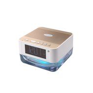 GRANDEY Wireless bluetooth speaker with colorful light bedside lamp and clock alarm,radio, playing with Micro-sd... N2