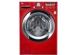 LG PAIR SPECIAL-"WILD CHERRY RED" Ultra Large Capacity Steam Laundry System with Matching Pedestals (WM3250HRA... N3