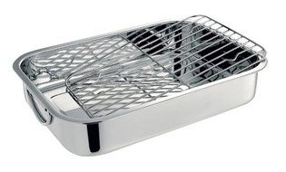 Cuisinox Rectangular Roasting Pan with Rack, Stainless Steel