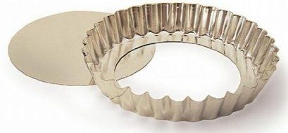 Matfer Bourgeat 340821 Deep Fluted Tart Mold with Removable Bottom
