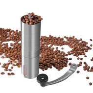 Manual Coffee Grinder, Amado Coarse Coffee Grinder Brushed Stainless Steel Manual Coffee Grinder N8