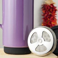 Ceramic French Press Coffee Press + Bonus Wooden Spoon (Carrot, 32 oz) N6